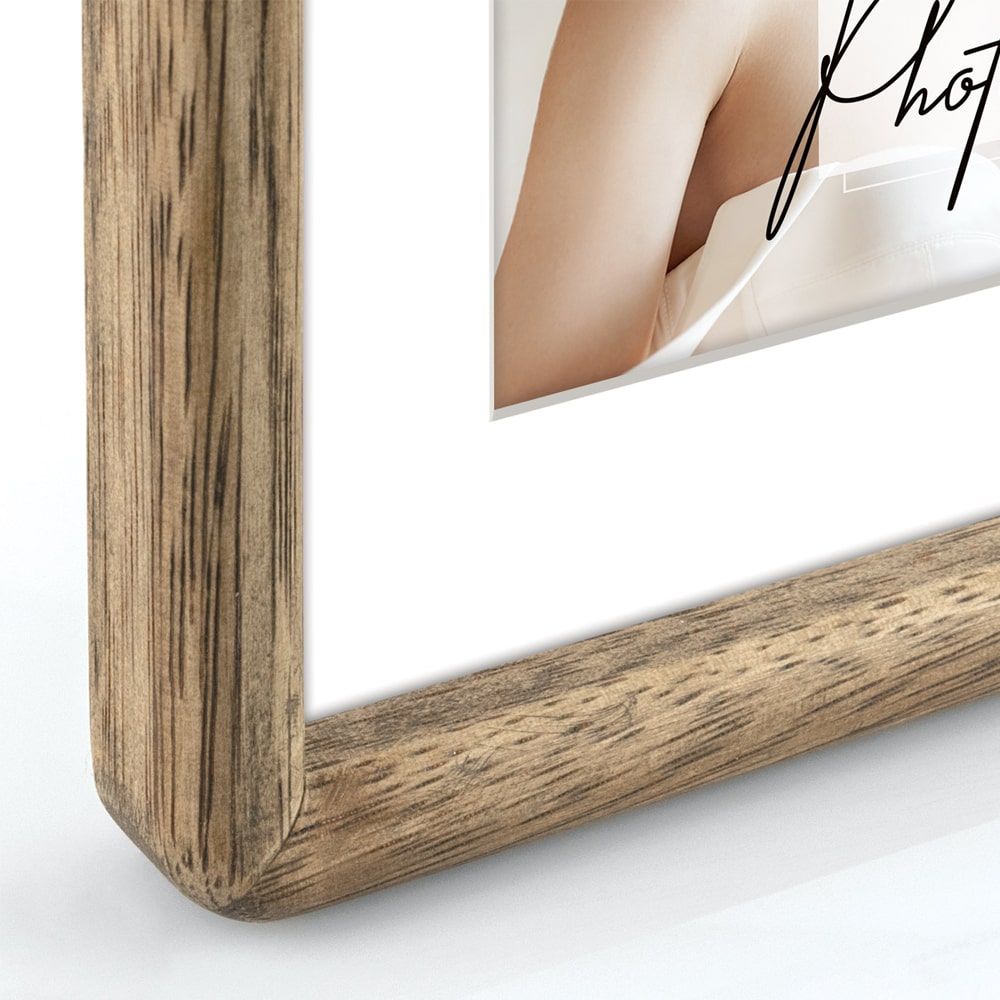 matches21 - Webshop Bilderrahmen Wechselrahmen Fotorahmen Rahmen Holz braun runde Ecken 1 Stk 3 Formate 121570 5 1 5
