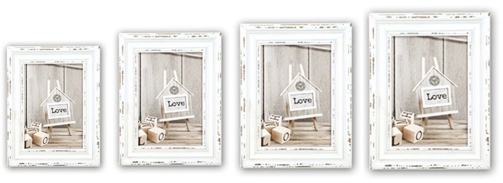 matches21 - Webshop Bilderrahmen Wechselrahmen Fotos Rahmen Holz weiss Shabby Style und Kette 4 Formate 119222 1 13