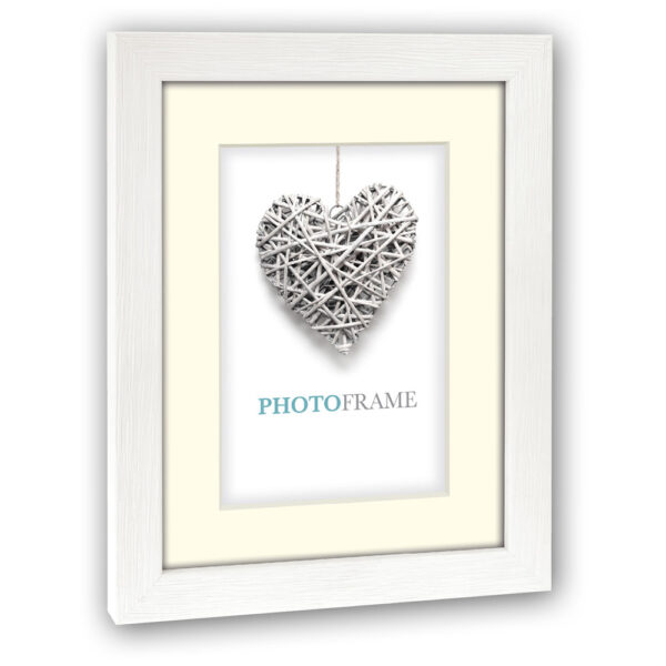 matches21 - Webshop Bilderrahmen mit Passepartout Fotorahmen Rahmen fuer Portraet Holz weiss 5 Formate 119251 2 1 17