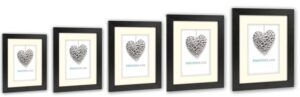 matches21 - Webshop Bilderrahmen mit Passepartout Wechselrahmen fuer Portraet Holz schwarz 5 Formate 119250 1 8