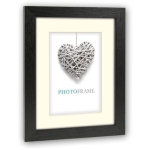 matches21 - Webshop Bilderrahmen mit Passepartout Wechselrahmen fuer Portraet Holz schwarz 5 Formate 119250 1 1 9