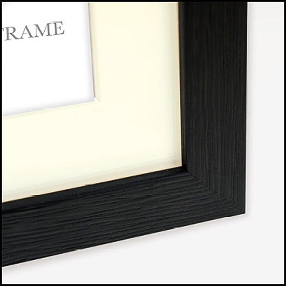 matches21 - Webshop Bilderrahmen mit Passepartout Wechselrahmen fuer Portraet Holz schwarz 5 Formate 119250 6 1 7