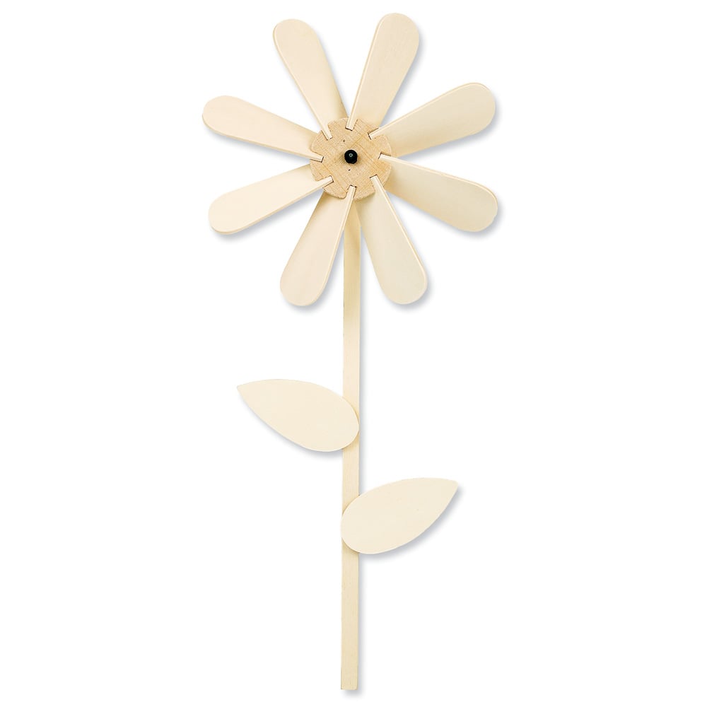 matches21 Bluete Blume Windrad Holz Bastelset Bausatz Holzbausatz fuer Kinder ab 7 Jahren 118489 1 1