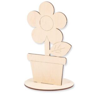 matches21 - Webshop Blume im Topf Sperrholz Holzbausatz vorgerfertigt Bastelset bemalen Kids ab 4 J 118830 6 1 19