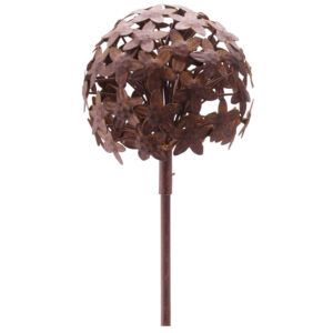 matches21 - Webshop Blumen Blumenkugeln Metall Erdspiess Dekokugeln Outdoor Rostoptik 1 Stk 3 Groessen 118711 1 1 6