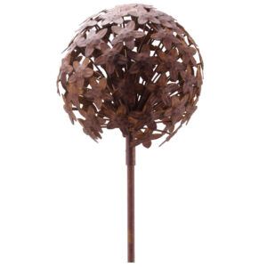 matches21 - Webshop Blumen Blumenkugeln Metall Erdspiess Dekokugeln Outdoor Rostoptik 1 Stk 3 Groessen 118711 2 1 7