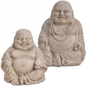 matches21 - Webshop Buddha Dekofigur sitzend Skulptur Ton Tonfigur Gartendeko 1 Stk 2 Groessen 116887 1 10