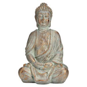 matches21 - Webshop Buddha Figur Deko sitzend Garten Dekofigur antikgold 30 cm 126473 1 14