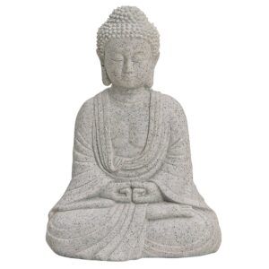 matches21 - Webshop Buddha Figur Deko sitzend Garten Dekofigur grau 13 cm 126477 1 24