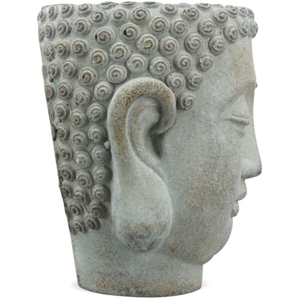 matches21 - Webshop Buddhakoepfe Buddhas Zementkoepfe Gartendeko Pflanzkoepfe grau 1 Stk 2 Groessen 123877 3 1 14