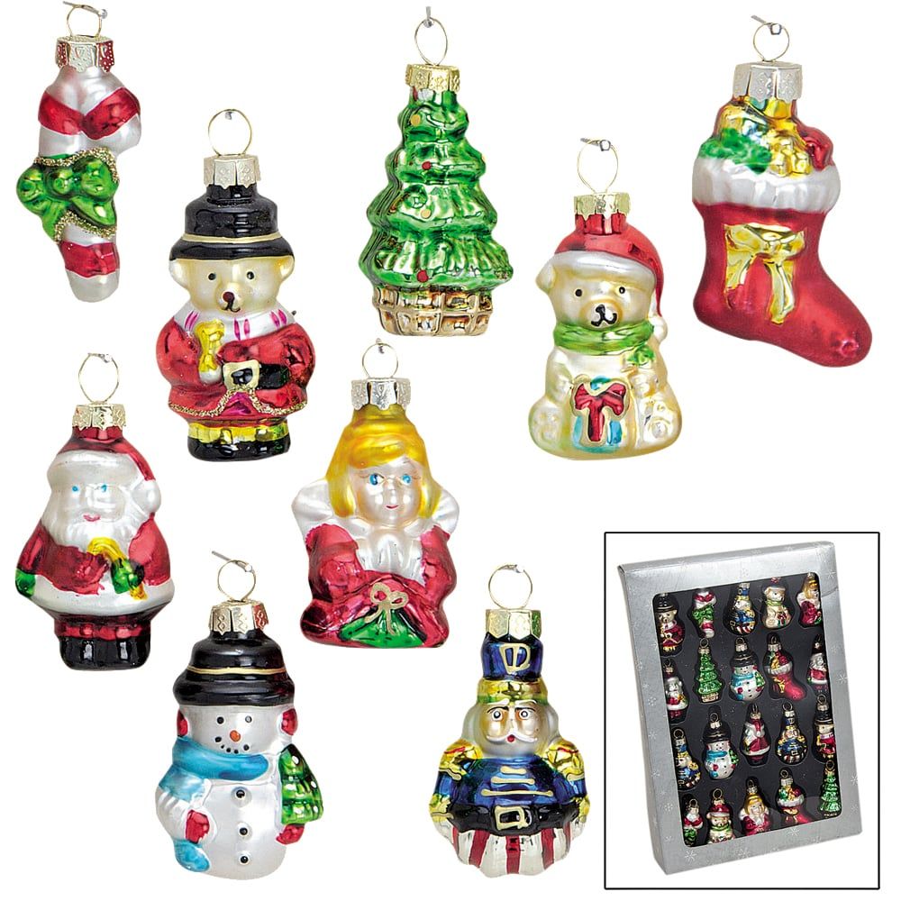 matches21 Christbaumschmuck Weihnachtsfiguren 20 tlg Glas Weihnachtsbaumschmuck a 5 cm 109213 1 1