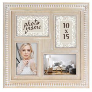 matches21 - Webshop Collagen Fotowand Holz weiss Natur vier Fotos Dekor Vintage Hoch Quer 38x38 cm 124999 1 30