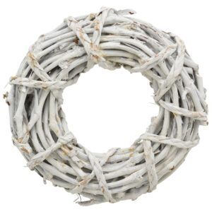 matches21 - Webshop Deko Kranz Tuerkranz Tischkranz aus Rattan weiss Naturmaterial 1 Stk 40x9 cm 118810 2 1 17