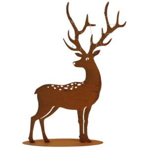 matches21 - Webshop Dekofigur Hirsch LED Beleuchtung Aufsteller rostbraun 29 5x43 cm 125311 1 4