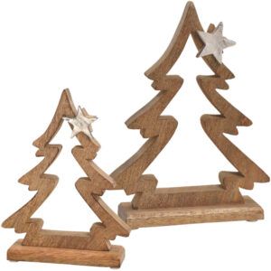 matches21 - Webshop Dekofiguren Tannenbaum Weihnachten Deko Holz und Metall Holzfiguren 2 Groessen 116757 1 4