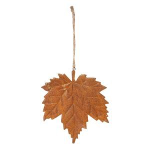 matches21 - Webshop Dekohaenger Blatt Ahornblatt Haengedeko Herbstdeko Metallhaenger rost braun 49 cm 125498 1 13