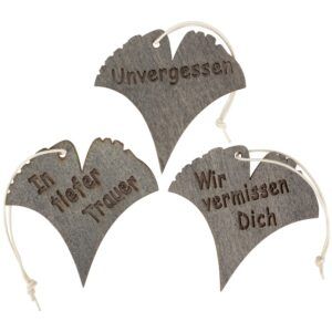 matches21 - Webshop Dekohaenger fuer Trauergeschenke Deko fuer Grabgestecke 3er Set grau 126595 1 13