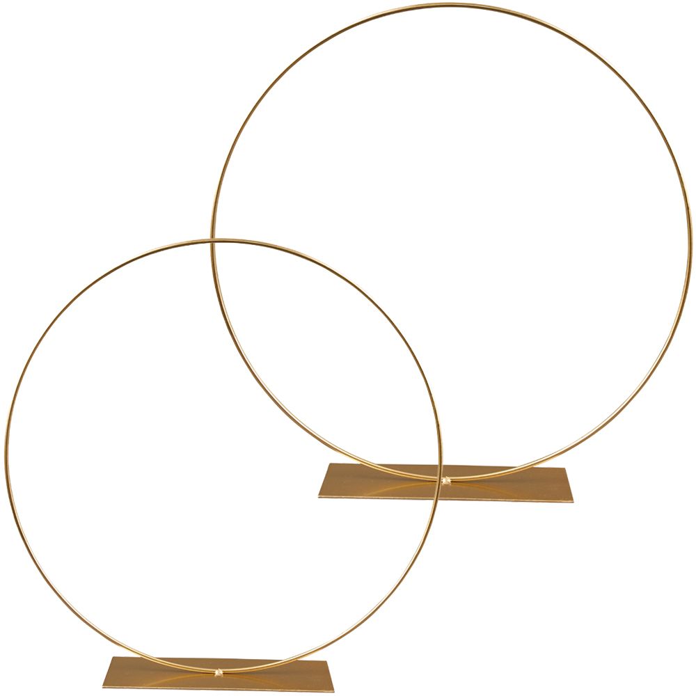 matches21 Dekoringe Ringe auf Fuss Sockel Metallringe Drahtringe Metall gold 1 Stk 2 Groessen 121858 1 1