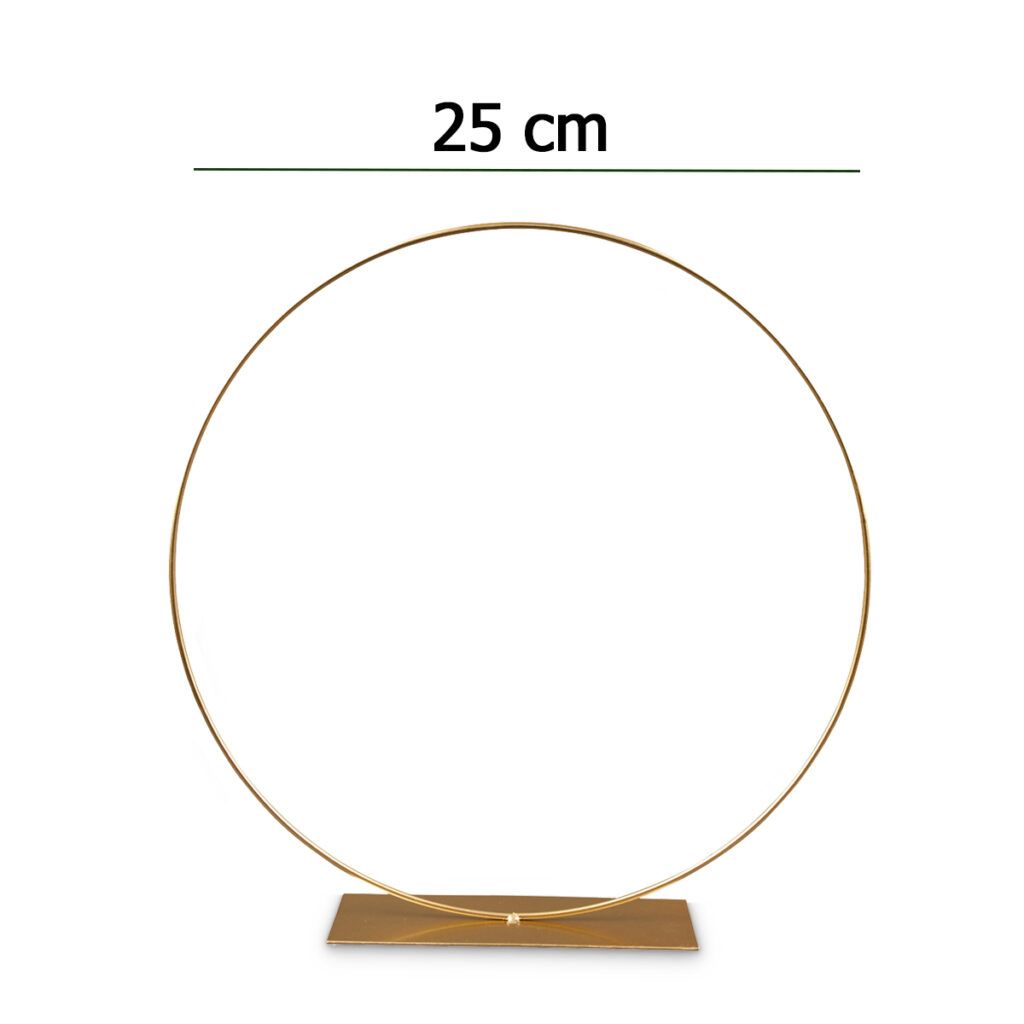 matches21 Dekoringe Ringe auf Fuss Sockel Metallringe zum Basteln Metall gold 2 Groessen 121858 1 4