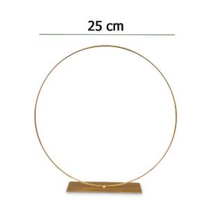 matches21 Dekoringe Ringe auf Fuss Sockel Metallringe zum Basteln Metall gold 2 Groessen 121858 1 10
