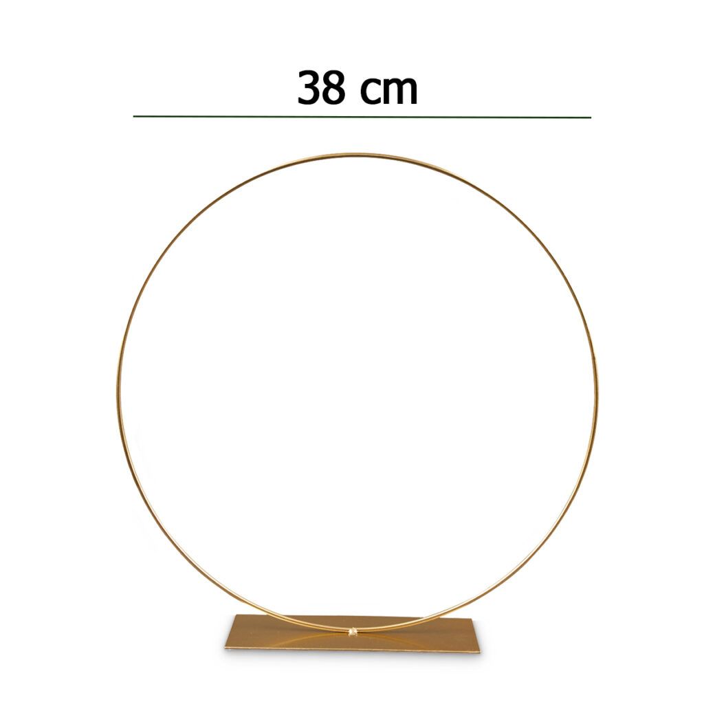 matches21 Dekoringe Ringe auf Fuss Sockel Metallringe zum Basteln Metall gold 2 Groessen 121858 1 1 5