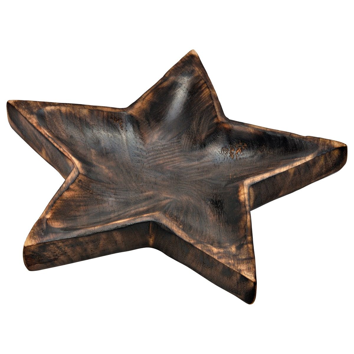 Dekoschale Holz Stern Schmuckschale Snackschale 25x4 cm