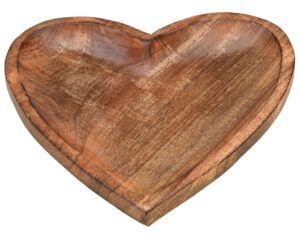 matches21 - Webshop Dekoteller Herz Teller Herzform Dekotablett Tablett Mangoholz Holz braun 26 cm 125767 1 22