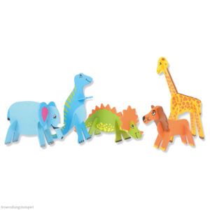 matches21 - Webshop Dinosaurier Dinos Steckbausatz Holz Bastelset Bausatz fuer Kinder ab 9 Jahren 107546 1 1