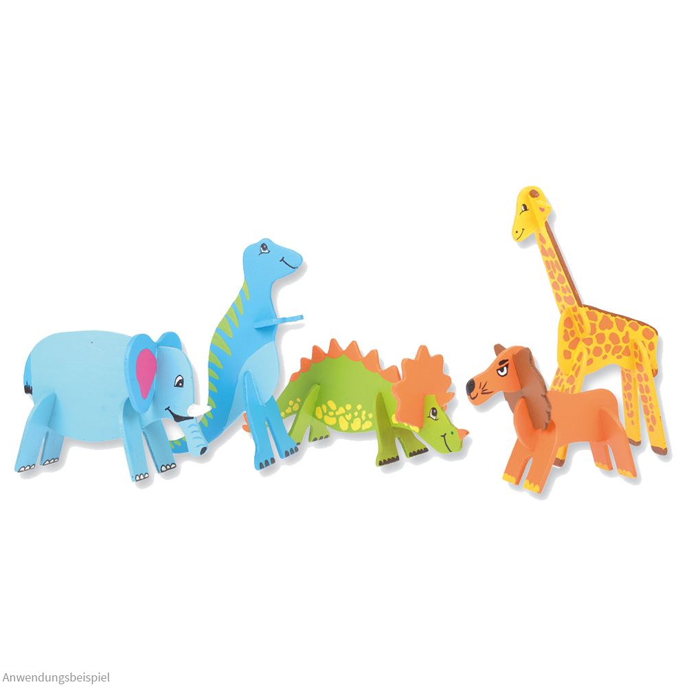 matches21 Dinosaurier Dinos Steckbausatz Holz Bastelset Bausatz fuer Kinder ab 9 Jahren 107546 1 1