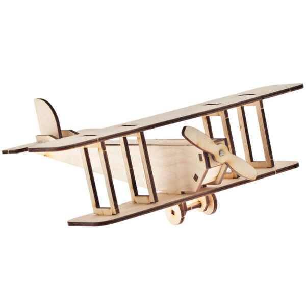 matches21 - Webshop Doppeldecker Flugzeug 3D Steckbausatz f Kinder Bastelset ab 7 Jahren 109829 2 1 1