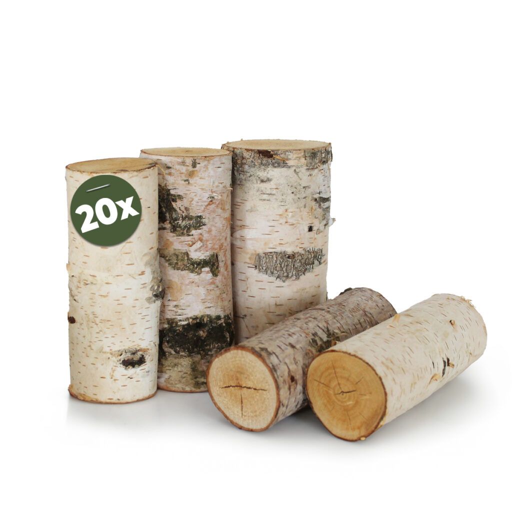 matches21 - Webshop Echtholz Birkenstaemmchen Holzstamm Baumstamm Holz gerader Schnitt in 4 Groessen 114292 18 1 170