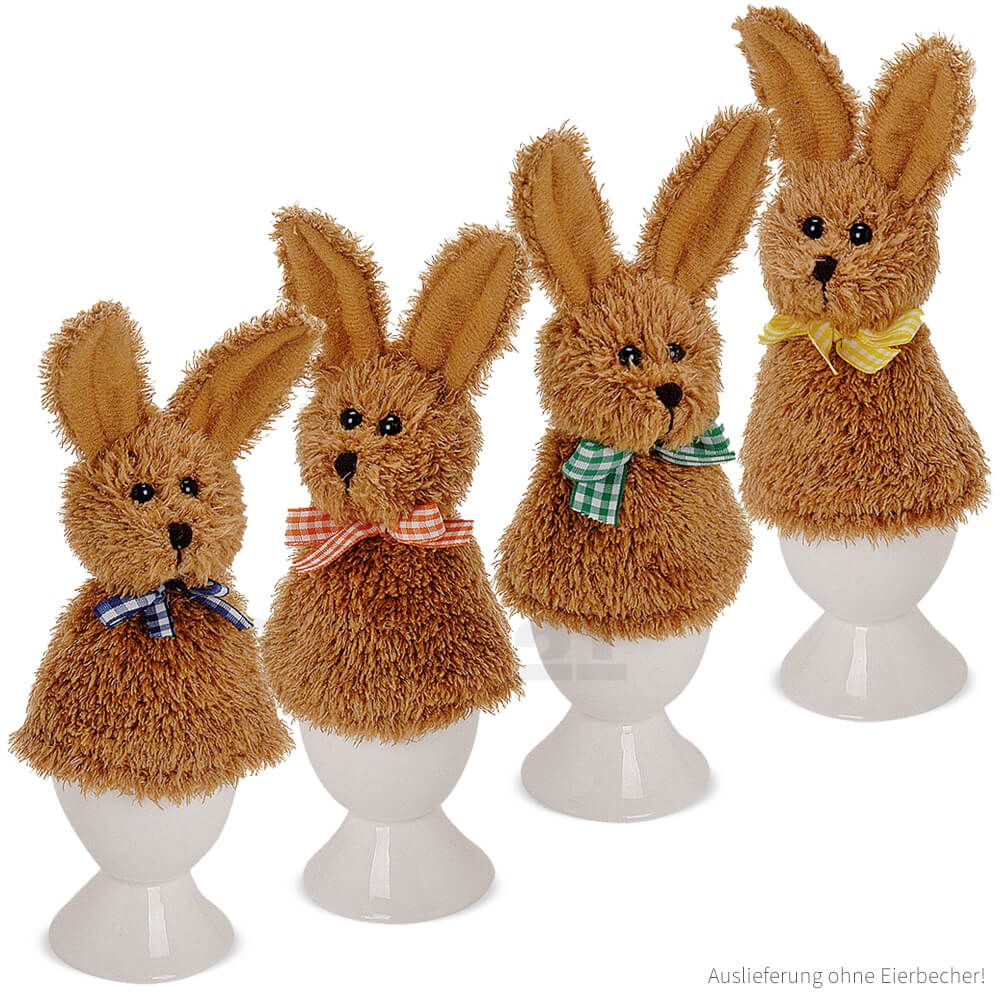 matches21 - Webshop Eierwaermer Hasen Osterhasen Pluesch braun und bun 1 11