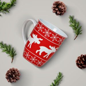 matches21 - Webshop Elch Weihnachtstassen Weihnachtsmotiv Tassen rot weiss Porzellan 36 Stk Karton 113453 5 1 13