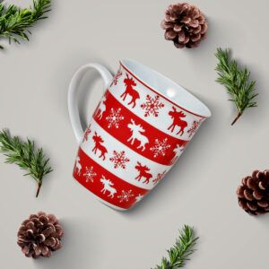 matches21 - Webshop Elch Weihnachtstassen Weihnachtsmotiv Tassen rot weiss Porzellan 36 Stk Karton 113453 6 1 14