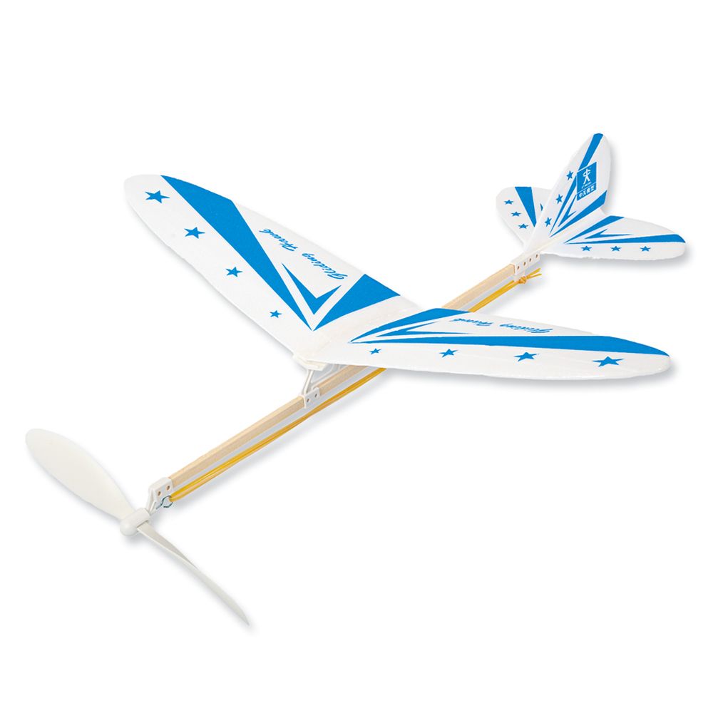 matches21 - Webshop Flugzeug Flieger mit Gummimotor 40 cm Bausatz Kinder Werkset Bastelset ab 8 Jahren 117764 1 1