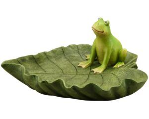 matches21 - Webshop Froesche auf Blatt sitzend Froschfiguren Gartendeko Gartenfiguren 1 Stk 2 Groessen 123869 1 1 7