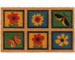 matches21 - Webshop Fussmatte Kokosmatte 3D Motiv INDOOR Blumen und Schmetterlinge 1 Stk 45x75 cm 124047 1 17