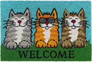 matches21 - Webshop Fussmatte Kokosmatte Indoor bedruckt Drei Katzen und Sonnenbrille bunt 1 Stk 40x60 cm 118972 1 5