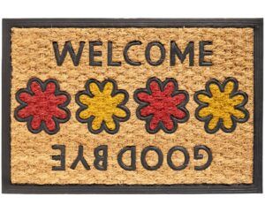 Fußmatte Kokosmatte KOKOS Gummi IN- & OUTDOOR WELCOME & GOODBYE - 40x60 cm
