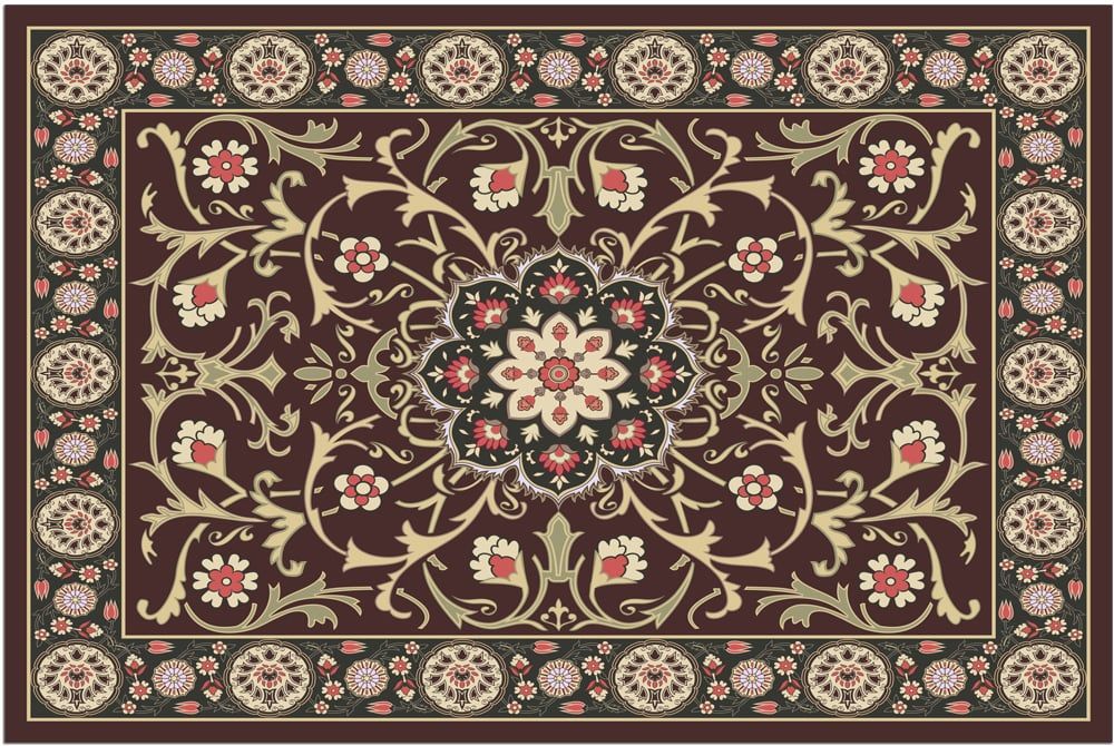 matches21 - Webshop Fussmatten Fussabstreifer DECOR Blueten Perser Mandala braun beige waschbar 2 Groessen 119164 1 1 10