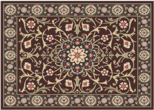 matches21 - Webshop Fussmatten Fussabstreifer DECOR Blueten Perser Mandala braun beige waschbar 2 Groessen 119164 2 1 15