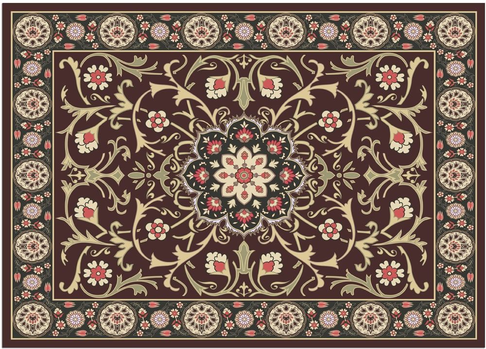 matches21 - Webshop Fussmatten Fussabstreifer DECOR Blueten Perser Mandala braun beige waschbar 2 Groessen 119164 2 1 11