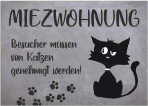 matches21 - Webshop Fussmatten Fussabstreifer DECOR Katze Comic Miezwohnung Spruch grau waschbar 2 Gr 119175 2 1 15