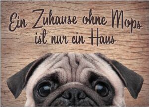 matches21 - Webshop Fussmatten Fussabstreifer DECOR Mops Hund Spruch Zuhause lustig waschbar 2 Groessen 119177 2 1 15