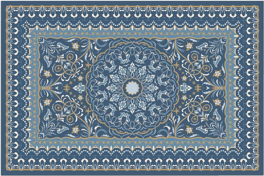 matches21 - Webshop Fussmatten Fussabstreifer DECOR Perser Ornamente blau orientalisch waschbar 2 Gr 119166 1 1 10