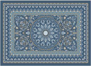 matches21 - Webshop Fussmatten Fussabstreifer DECOR Perser Ornamente blau orientalisch waschbar 2 Gr 119166 2 1 15