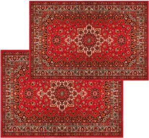 matches21 - Webshop Fussmatten Fussabstreifer DECOR Perser Ornamente rot Orientalisch waschbar 2 Gr 119167 1 13