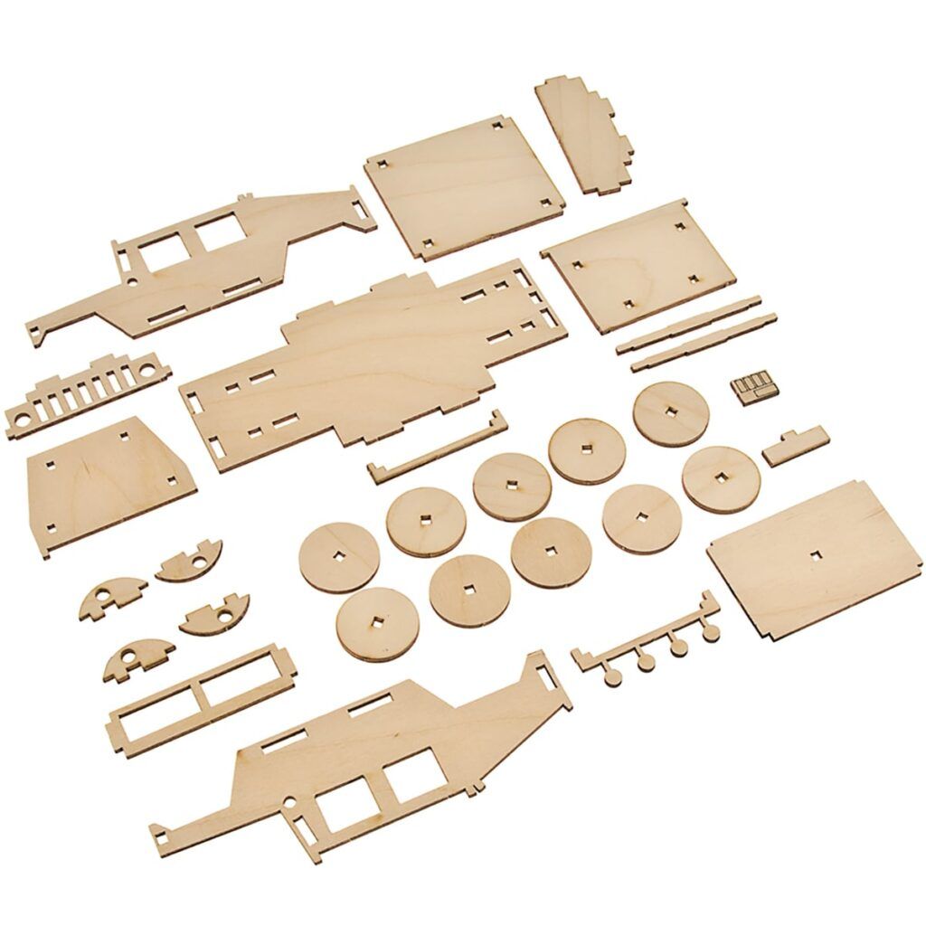 matches21 Gelaendewagen Hummer Jeep 3D Steckbausatz Bastelset fuer Kinder ab 8 Jahren 109832 3 1 2