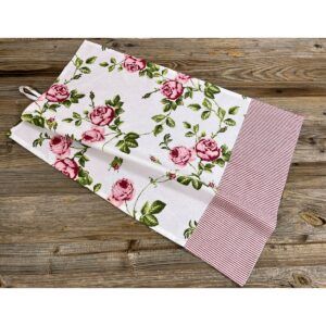 matches21 - Webshop Geschirrtuch DORRIT Trockentuch Baumwolle Rosen Design rosa 126804 1 2