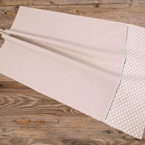 matches21 - Webshop Geschirrtuch Landhaus TRAUDL uni beige und Borduere Herzen beige weiss 50x70 1 Stk 118098 1 4